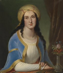 Portrait of a Lady Wearing a Turban